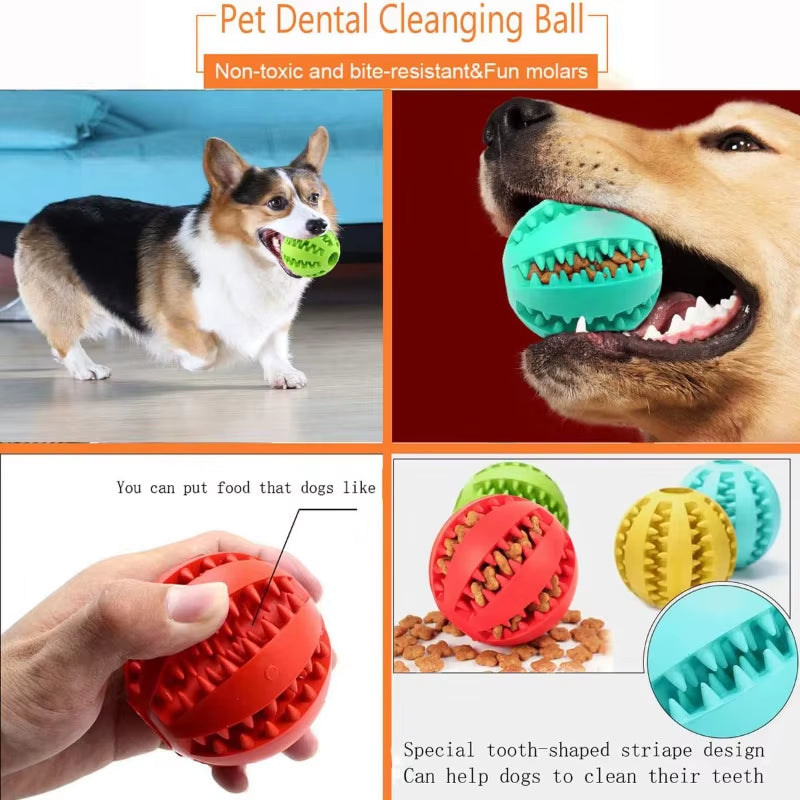 Boule De Jouet Pour Chien, Boules En Caoutchouc Interactives, Jouets À Mâcher Pour Chiot, Boule De Nettoyage Des Dents Pour Animaux De Compagnie, Mangeoire De Friandises Alimentaires Pour Chats Et Animaux De Compagnie, Balles En Silicone