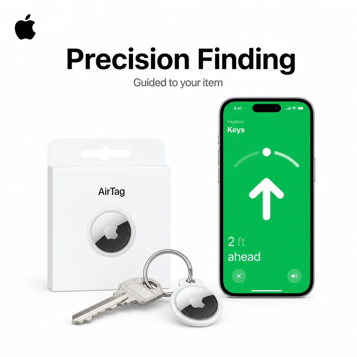 Apple Airtag 1Ère Génération, Traceur Intelligent Bluetooth, Localisateur Pour Clés, Sac À Dos, Bagages, Réseau Find My, Localisation Précise, Lot De 1, 2 Ou 4