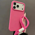 Coque De Téléphone En Silicone Liquide Tendance Pour Iphone 17 16 14 15 Pro Max 12 14 15 16 Pro Avec Dragonne Anti-Chute Et Protection Intégrale