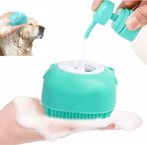 Brosse de Bain en Silicone pour Chats & Petits Chiens – Massage Doux & Nettoyage en Profondeur
