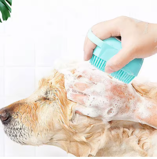 Brosse de Bain en Silicone pour Chats & Petits Chiens – Massage Doux & Nettoyage en Profondeur