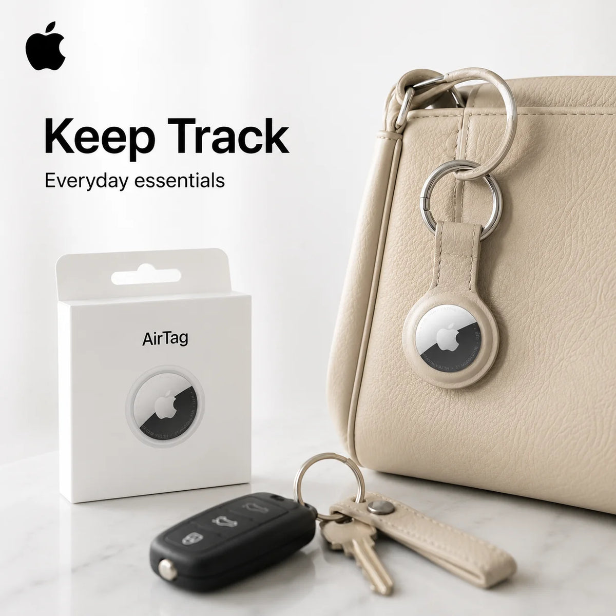 Apple Airtag 1Ère Génération, Traceur Intelligent Bluetooth, Localisateur Pour Clés, Sac À Dos, Bagages, Réseau Find My, Localisation Précise, Lot De 1, 2 Ou 4