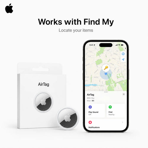 Apple Airtag 1Ère Génération, Traceur Intelligent Bluetooth, Localisateur Pour Clés, Sac À Dos, Bagages, Réseau Find My, Localisation Précise, Lot De 1, 2 Ou 4